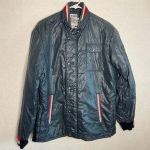 VTG Skitique Custom Ski Clothing Full Zip Snow Ski Coat Jacket Men Size L Japan